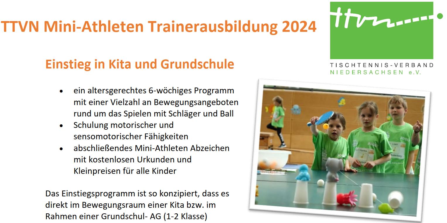 Mini Athleten im Tischtennis